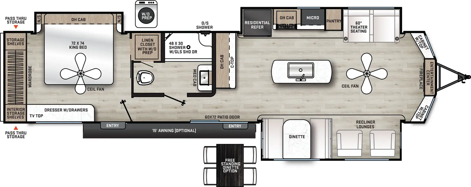 Aurora 39FLTS Floorplan